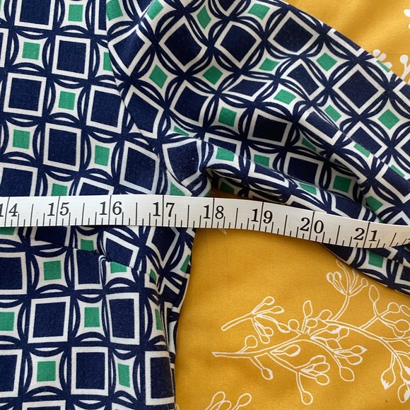 Talbots ponte knit sheath dress, blue/green (10) - Picture 9 of 10